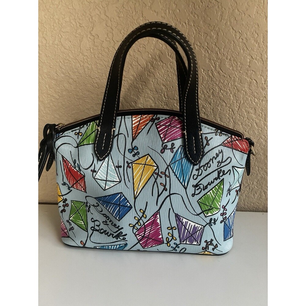 Dooney & Bourke Kite Ruby Mini Bitsy Satchel Multi Color Leather Crossbody - Picture 6 of 15